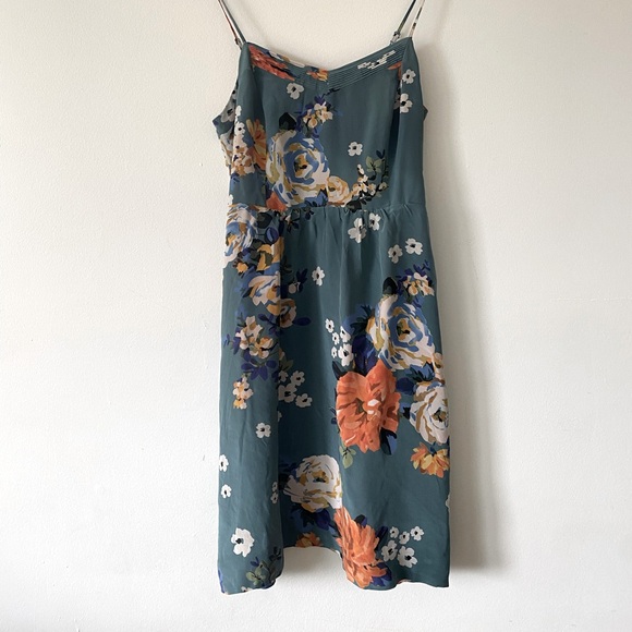 Anthropologie Silk Floral Slip Dress - Picture 1 of 5